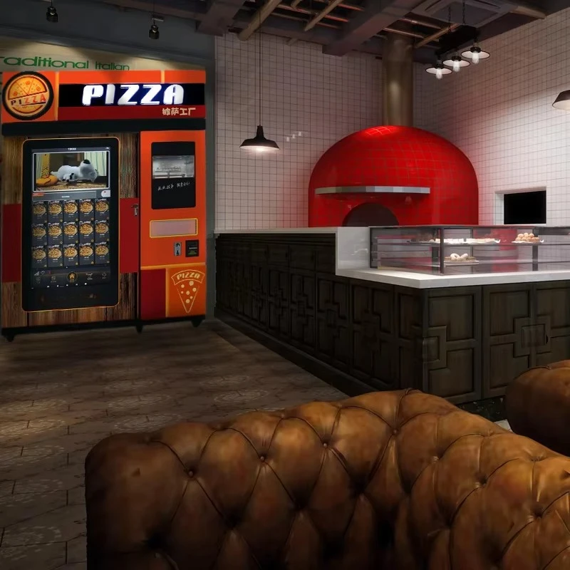 Smart Commercial Pizza Vending Machine Automatic Pizza Food Equipment Fresh Pizza Maker Touch Screen