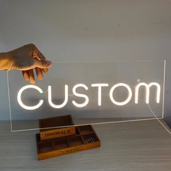 Sinal de néon personalizado LED Night Light, Iluminação Neon personalizada, Luz acrílica, Logotipo personalizado