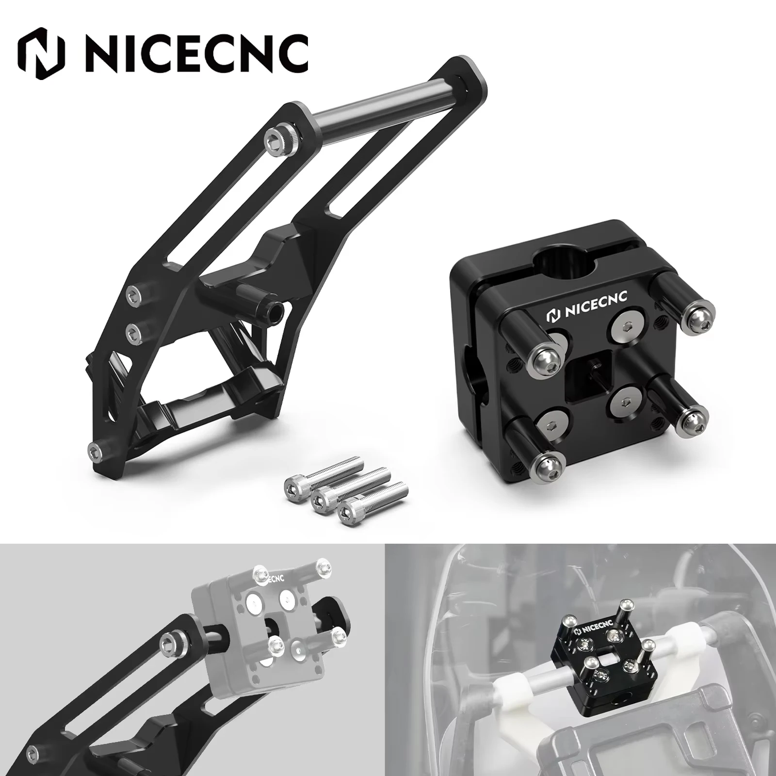 

For Ducati DesertX 2022-2024 NICECNC Navigation GPS AMPS Mount Bracket Bar R12 Phone Holder DesertX Desert X 2022 2023 2024