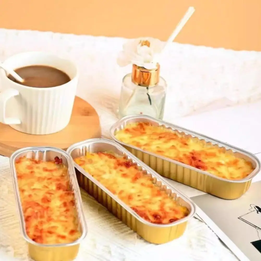 Oven-safe Aluminum Loaf Pans 20/50pcs Mini Loaf Pans with Snap-on Lids Disposable Aluminum Foil Baking Pans for Meal for Baking