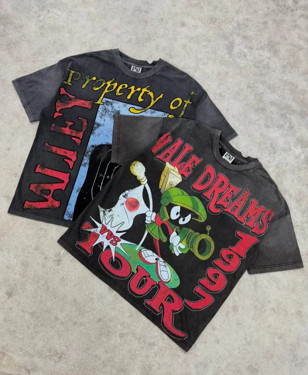 

25ss High Quality VALE Dreams American Style T SHIRT Fashion Washed Hand VALLEY Men Women Summer Style Vintage Vale Tee