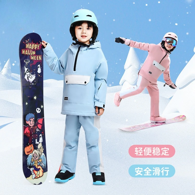Snowboard per bambini Stivali da neve per snowboard a fiori piatti per tutte le regioni Tavola fissa Nuova attrezzatura da sci a tutto tondo
