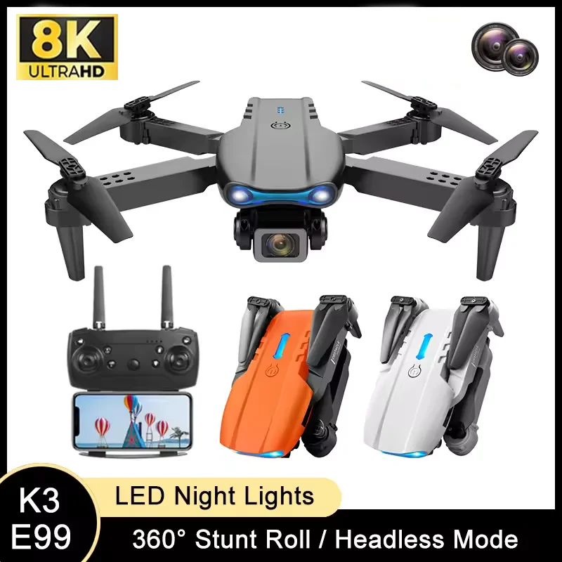 New E99 Pro Drone Professional Quadcopter Obstacle Avoidance Drones RC Helicopters 8K Dual Camera Dron Remote Control Toys Gifts