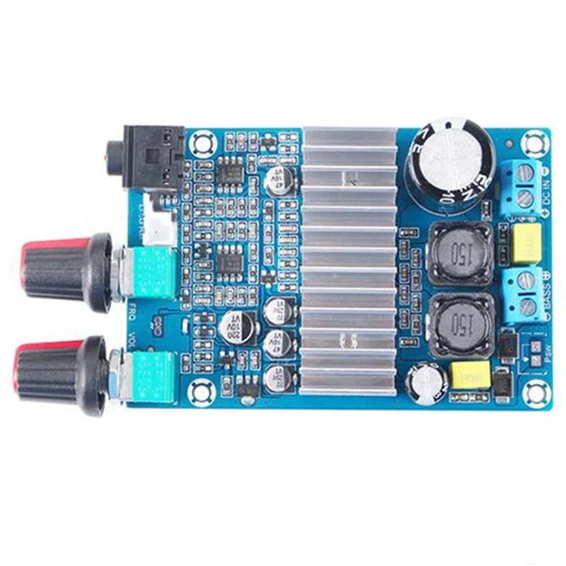 Amplificadores Placa de audio 100W DC12-24V TPA3116 Placa amplificadora de subwoofer compatible con salida de graves actualizada