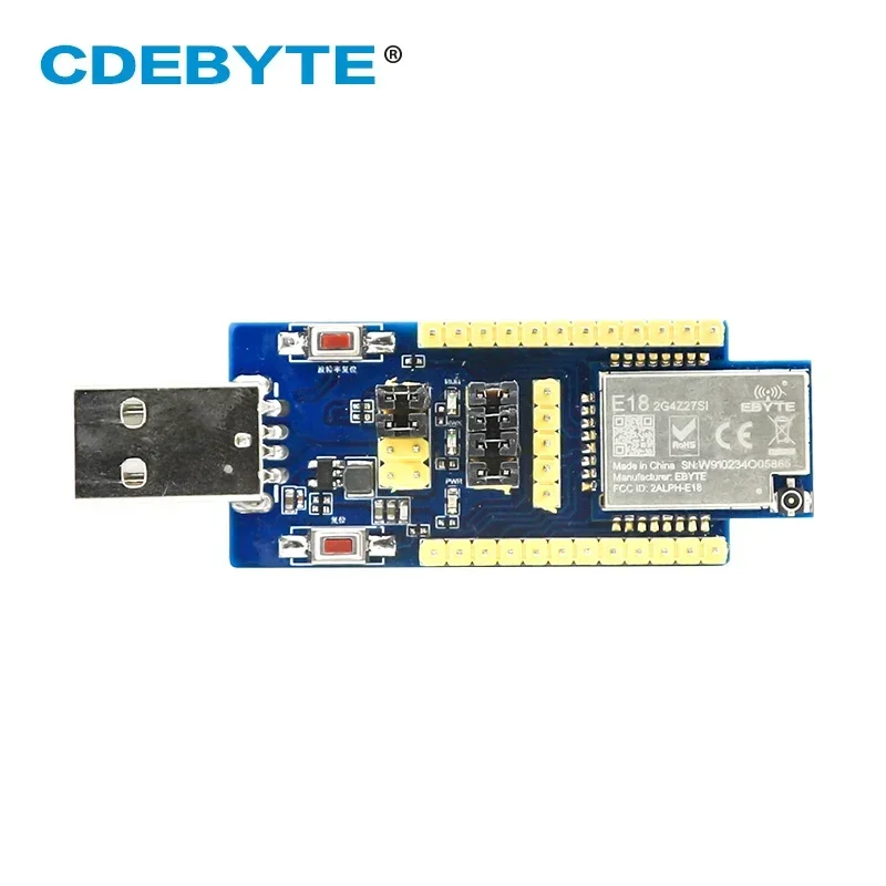 E18-TBH-27 CH340G Interfejs USB 2,4 GHz 27 dBm UART Port szeregowy Płytka testowa Moduł ZigBee