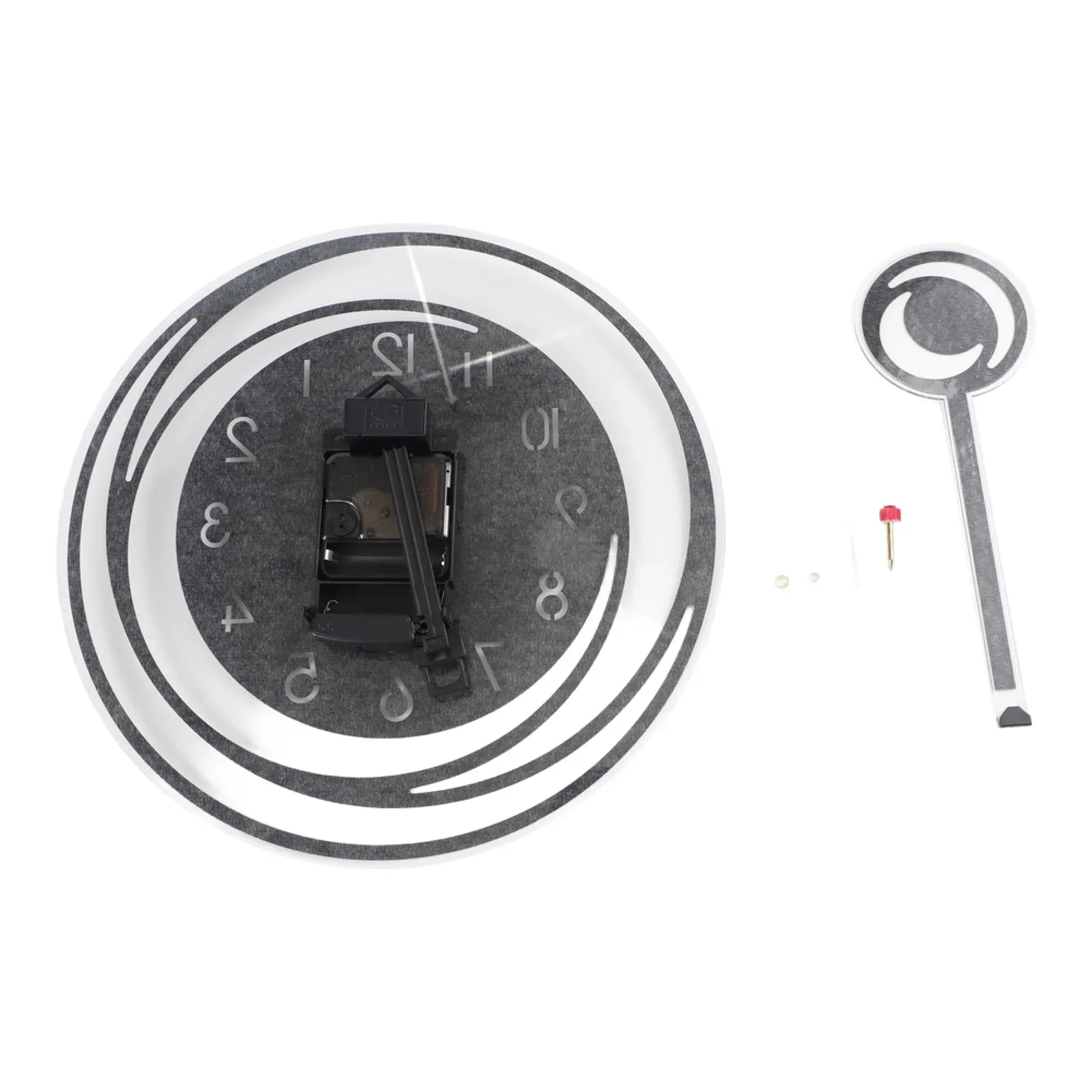 Silent NonTicking Quartz Decorative Wall Clock With Pendulum Battery Operated For Bedroom Living Room And Office Wall Decoration