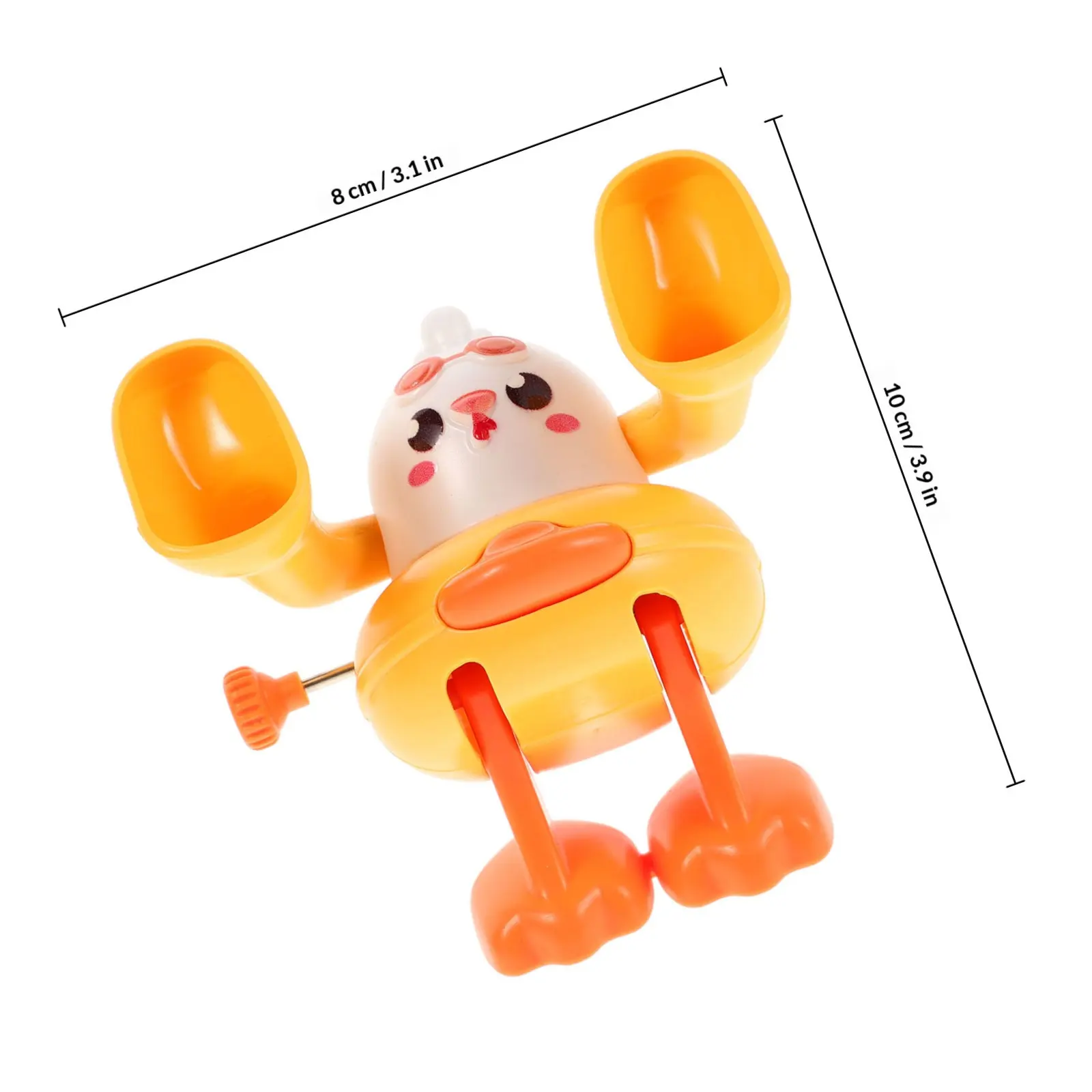 Small Wind Up Chicken Flip Over Dancing Plastic Chick Jumping Clockwork Party Favor Fun for Kids Birthday Decor