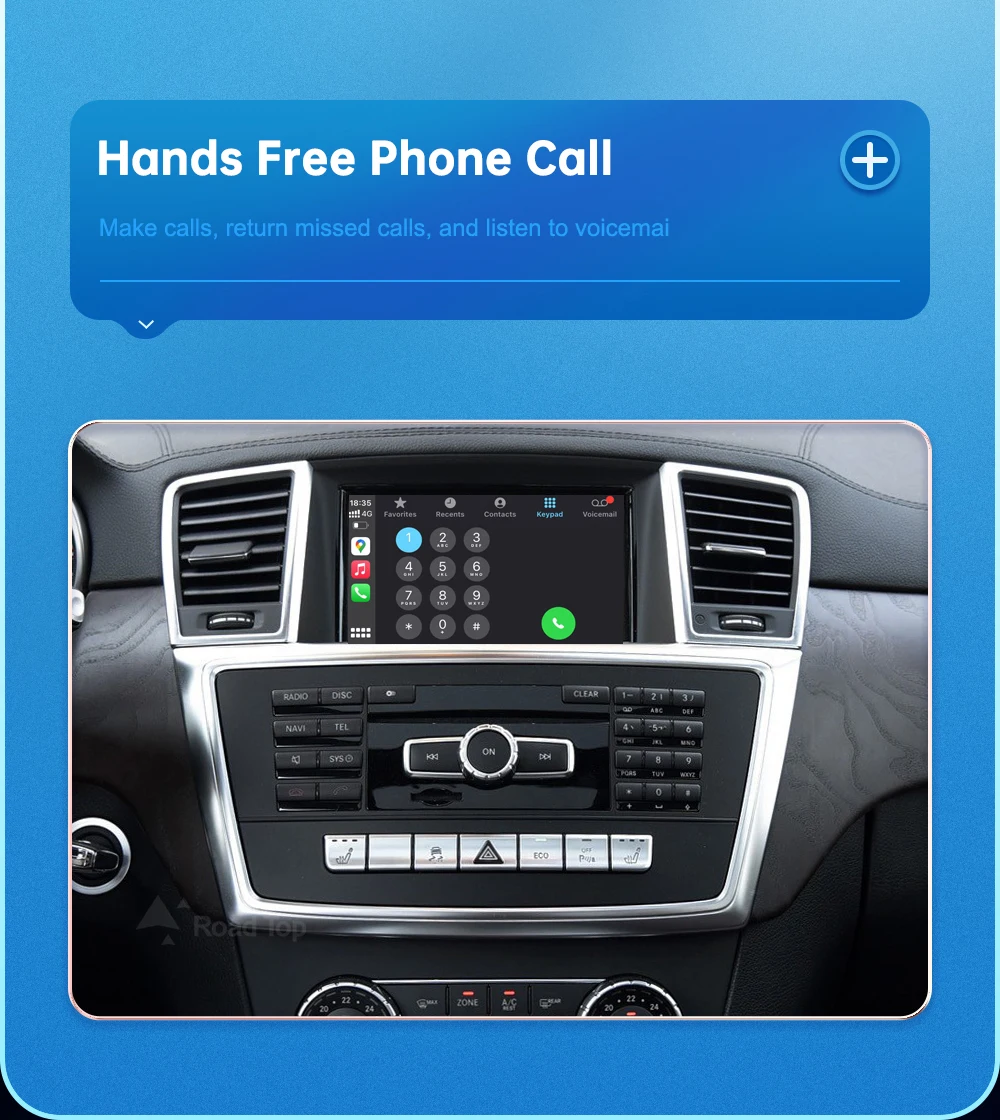 Drahtloses Android Auto für Mercedes Benz ML GL W166 X166 NTG4.5/4.7 2011–2015 mit Carplay-Schnittstelle Mirror Link AirPlay – Detail 14