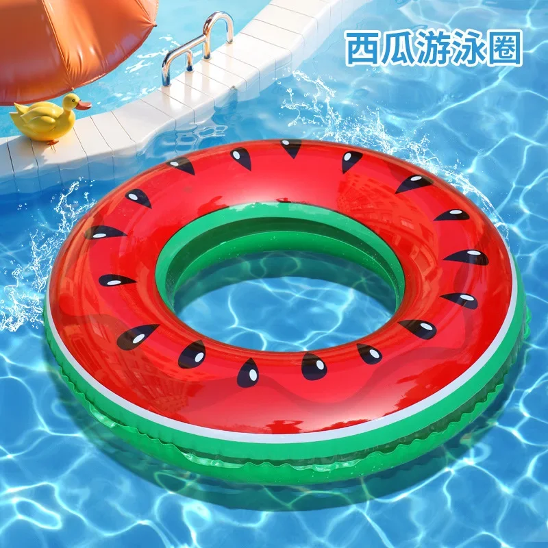 

Кольцо для плавания с арбузом, 1 шт.-фруктовый стиль, летние принадлежности для плавания для взрослых, плавучее кольцо для пляжного бассейна без насоса