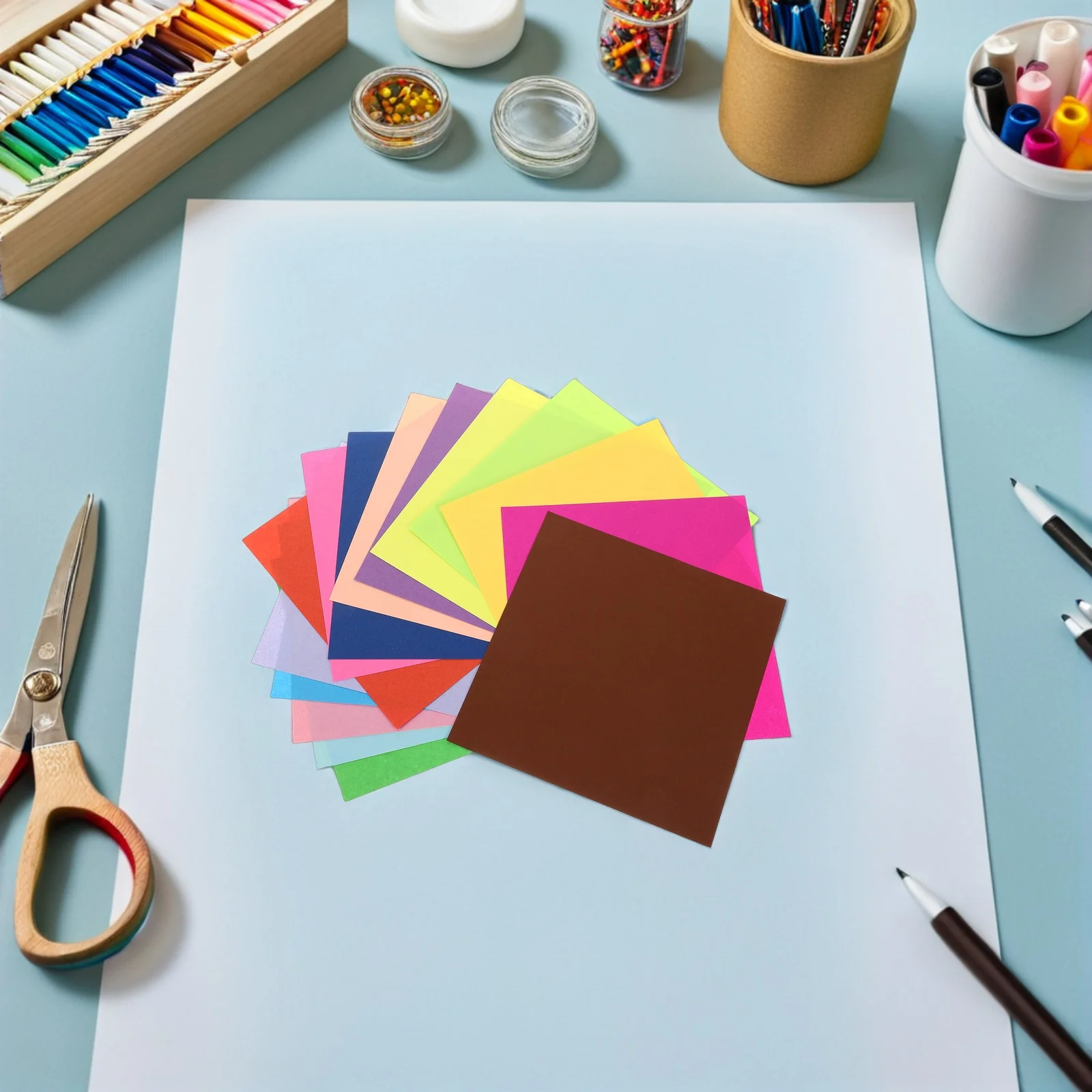 

600 Sheets 15x15cm Children Origami Paper Colorful Craft DIY Creative Folding Kids Art Class School Project Mixed Colored