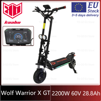 Newest KAABO Wolf Warrior X GT 60V 28.8Ah Battery 1100W*2 Dual Motor KAABO Central Display 10inch All Terrain Tire Scooter