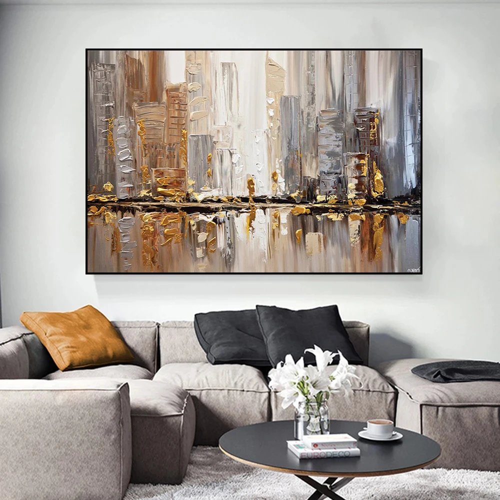 

Abstract Golden Canvas Painting Modern Nordic Style Posters and Prints Wall Art Picture for Living Room Home Decoration Unframed