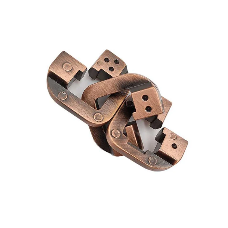 Brother Lock Puzzle in metallo Rompicapo per adulti Bambini Ragazzi Ragazze Mente IQ Test logico Disentanglement Giocattoli educativi Giochi
