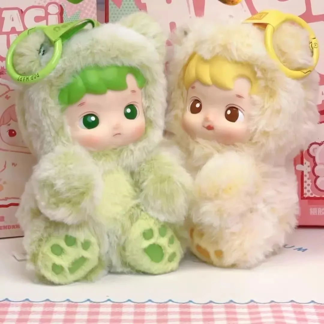 Kawaii pequeno urso doce série caixa cega, corte pequeno urso brinquedos de vinil mochila pingentes surpresa caixas presente do dia das bruxas