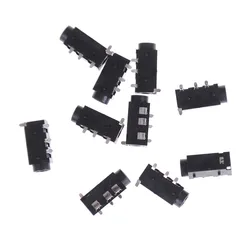 10Pcs/lot PJ-320D 4 Pins SMD 3.5mm Female Headphone Jack Connector PCB Mount Drop Shipping
