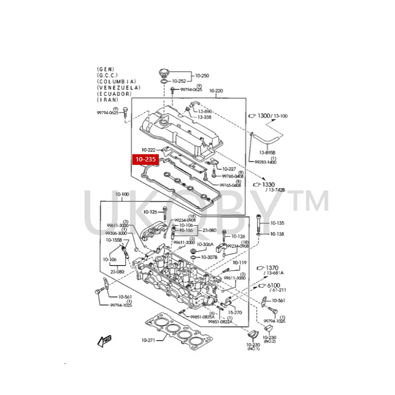 ZL0110235 Suitable for Haima 3, Fumeilai 323, Haifu Star, and Prima Valve cover gasket, nozzle gasket, sealing strip