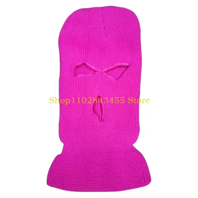49MC Balaclava Hat Horrid Skull Cap Crocheted Hat for Women Men Picture Props Scary Robber Cap Cosplay Halloween Party