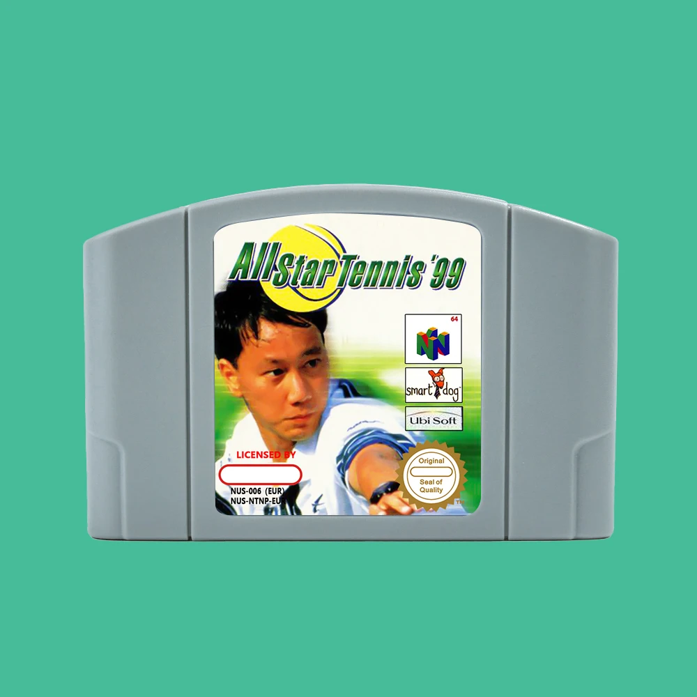 All Star Tennis 99 64 Bit Game Cartridge USA NTSC version or EUR PAL version For N64 Consoles