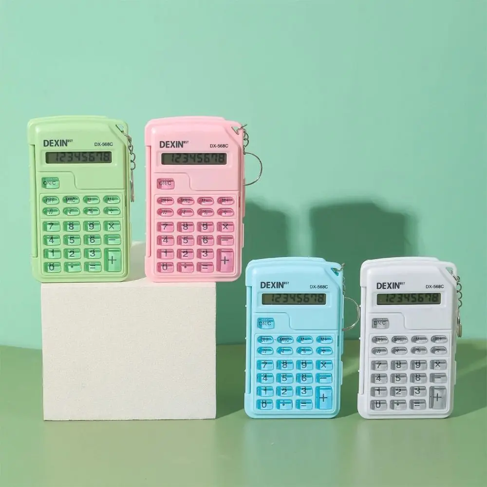 Professional Plastic Flip Cover Calculator Cute Portable Math Calculator 8-Digit Mini Calculator Shop