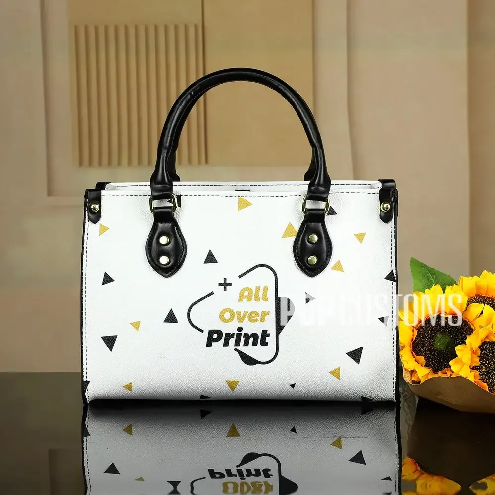 Personal Customize New Version Luxury Women PU Handbag Adjustable Shoulder Strap Bag  All Over Printing Customized Style