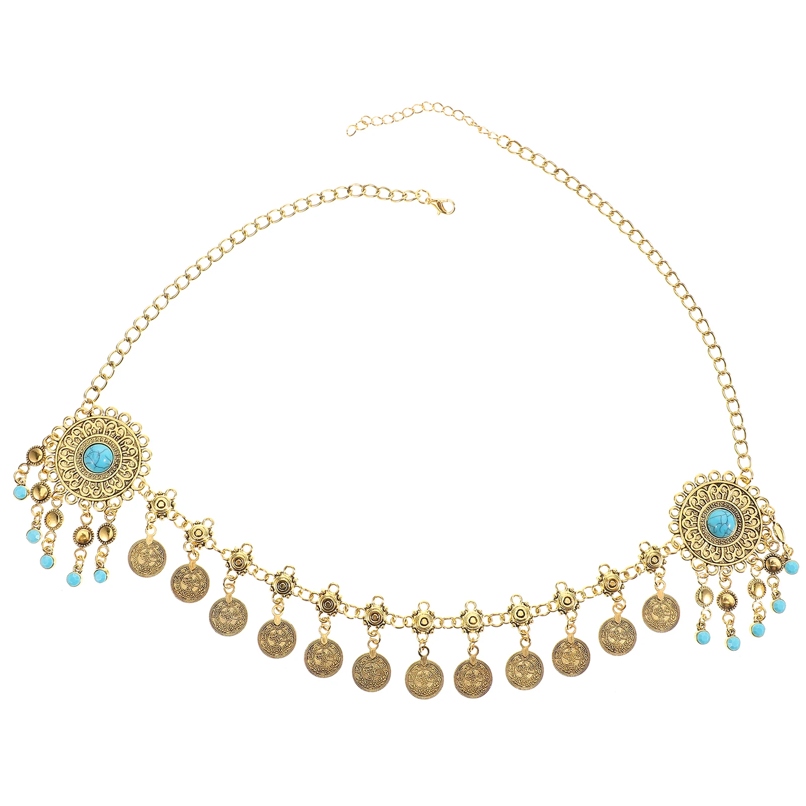 

Vintage Bohemian Headpiece Retro Floral Hair Chain For Women Tassel Wedding Bridal Jewelry Beaded Metal Headbands Festival