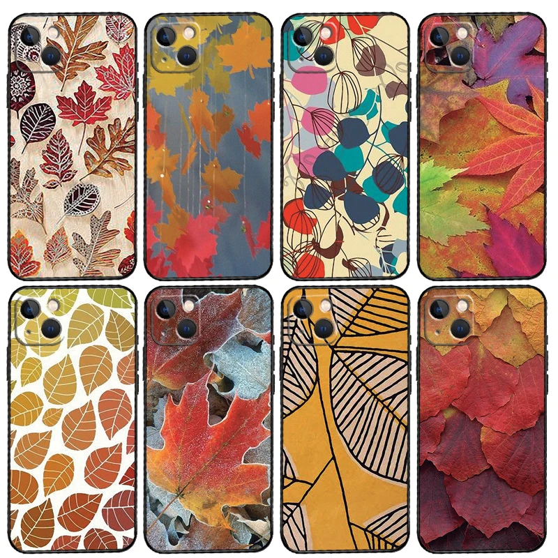 حافظة أوراق الخريف الملونة لهاتف سامسونج جالاكسي A55 A35 A33 A53 A13 A23 A17 A06 A16 A56 A36 A54 A34 A14 A52 A32 A15 #1