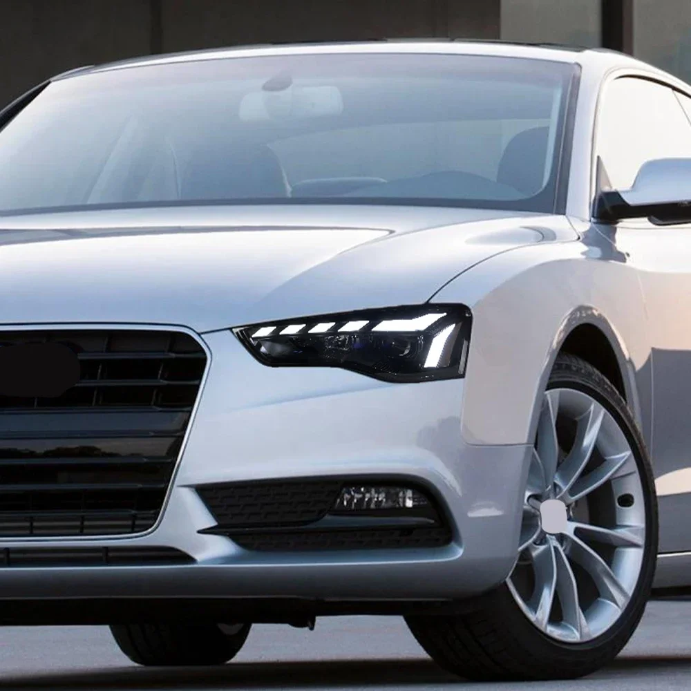 مصابيح السيارة الأمامية لأودي A5 A5L S5 RS5 2008-2016 LED مجموعة المصابيح الأمامية للسيارات ترقية عالية الجودة عدسة العارض الملحقات