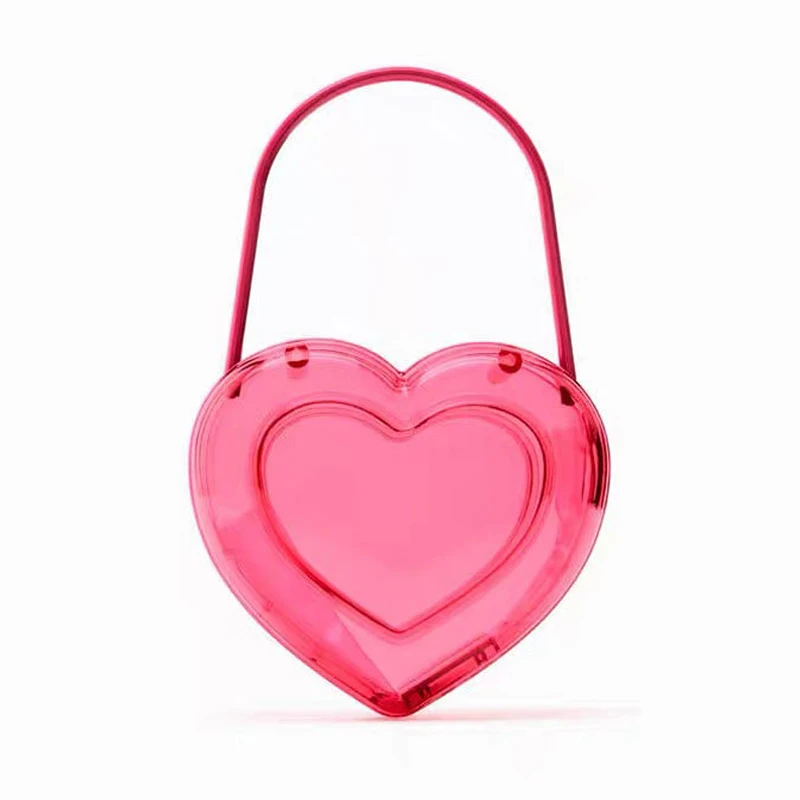 Acrylic Evening Clutch Party Heart Box Bags For Women Luxury Designer Handbag Purse 2024 New Fashion Mini Cute Transparent Tote