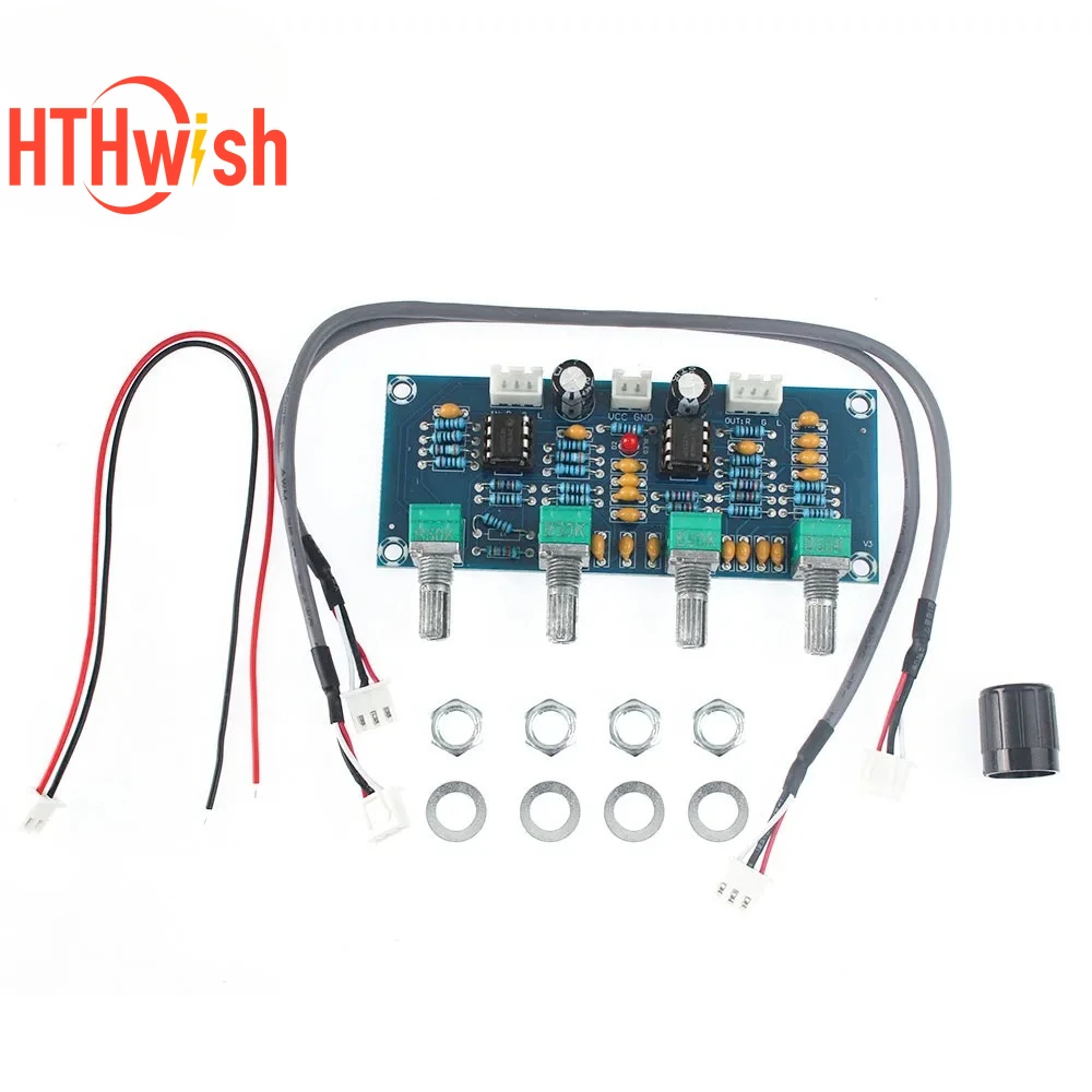 XH-A901 NE5532 Тональная плата предварительного усилителя с высокими басами Регулировка громкости предусилитель Контроллер тона DC12V-24V Для платы усилителя