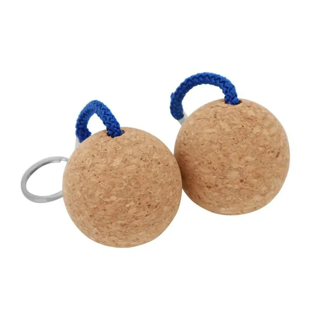 2 Stück 50 mm schwimmende Korkkugel-Schlüsselanhänger, Segelboot-Schwimmkörper, schwimmendes Seil, ultraleichter Holz-Schlüsselanhänger, Kajak-Zubehör – Detail 29