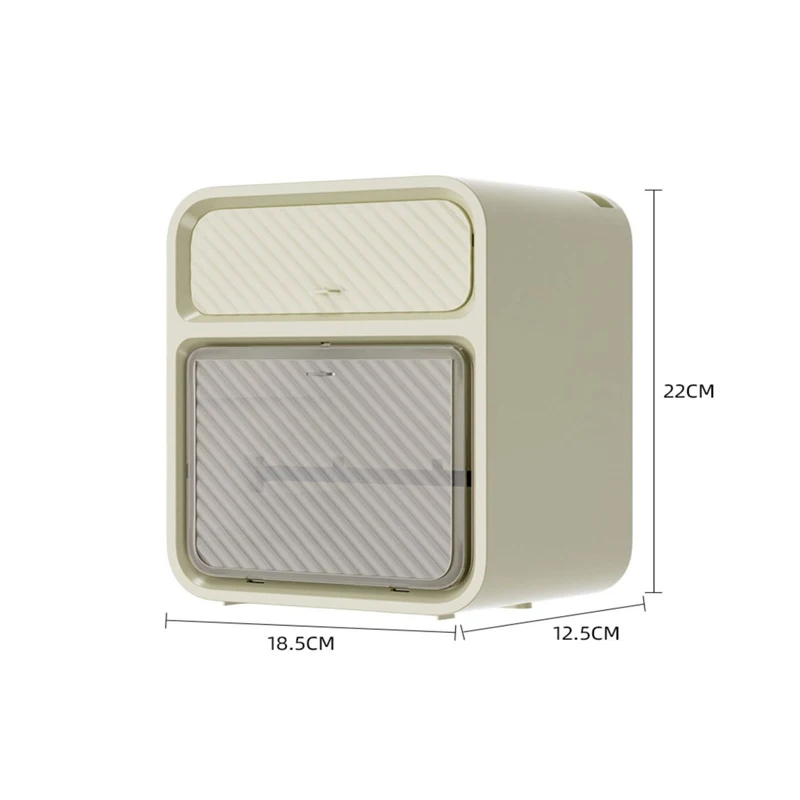 Multifunctional Double Layer Toilet Paper Storage Box Wall Mounted Punch-Free Waterproof Bathroom Tissue Holder With Drawer