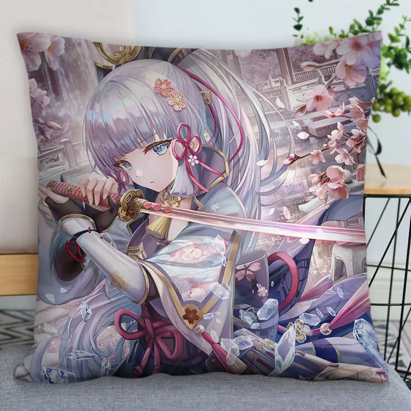 

Genshin Impact Pillowcase for Pillows Kawaii Anime Pillow Case Noelle Aether Throw Pillow Cover for Bed 45x45 Room Aesthetics