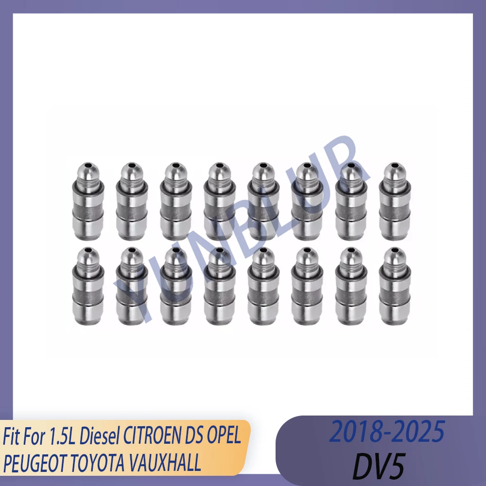 Engine Parts 16x Rocker Arm / 16x Valve Lifters Set Kit Fit 1.5 L DV5 Diesel 18-25 For CITROEN DS OPEL PEUGEOT TOYOTA VAUXHALL