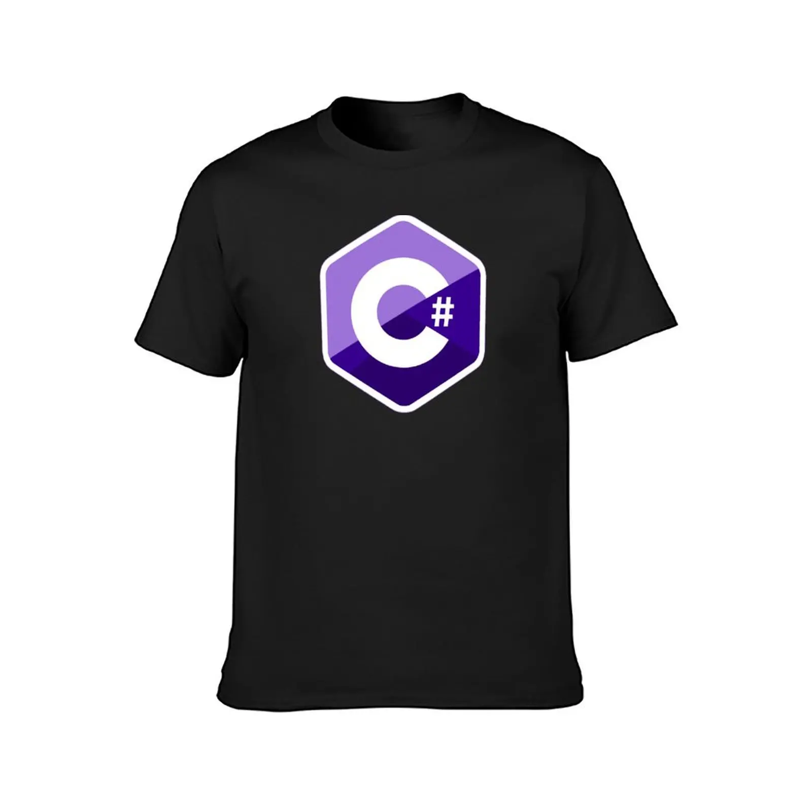 c # c sharp purple T-Shirt kawaii clothes quick-drying vintage summer clothes mens graphic t-shirts big and tall