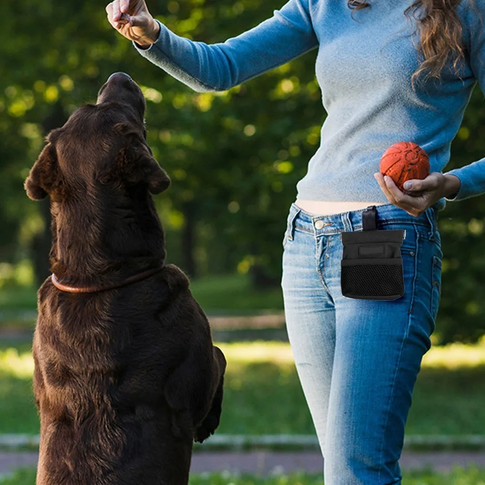 Oxford Cloth Dog Food Pouch Adjustable Strap Compact Shape Dog Food Carrier Multi Colors Option Large Capacity