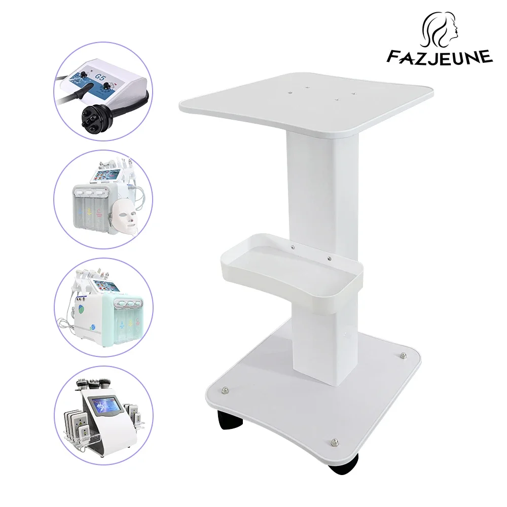 

Multifunction Trolley Cart For Beauty Device ABS Aluminum Stand Beauty Salon Trolley Makeup Metallic Cart Organizer Hairdressing