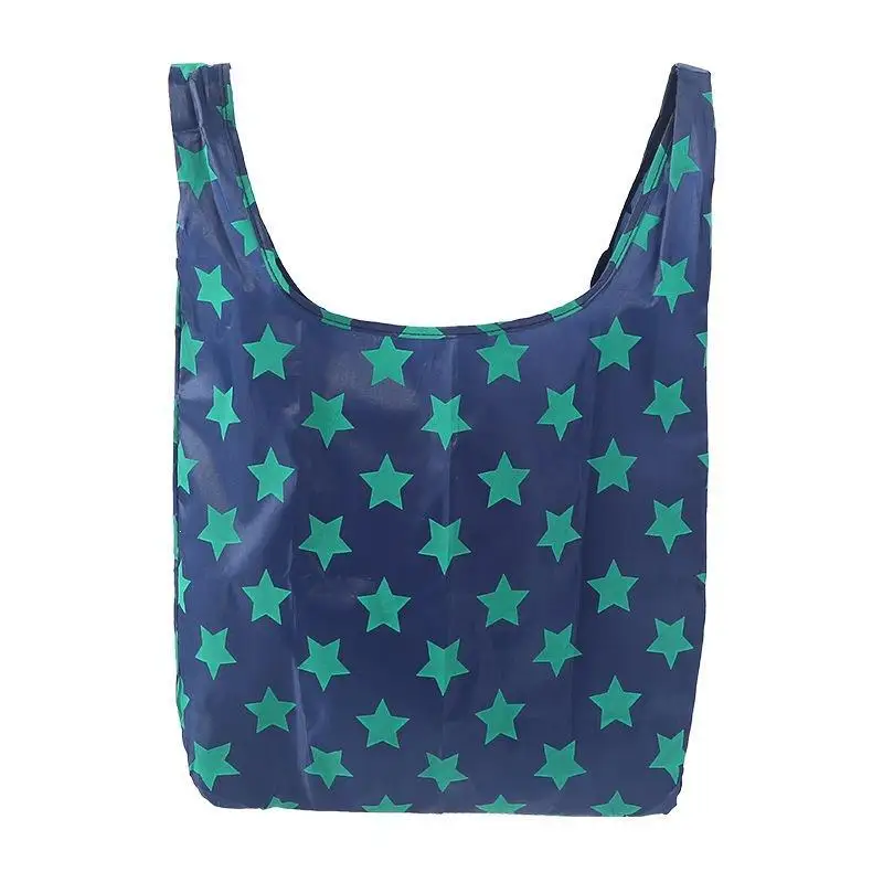 Foldable Reusable Shopping Bags Large Capacity Thick Durable Cute Print For Grocery Shopping Travel