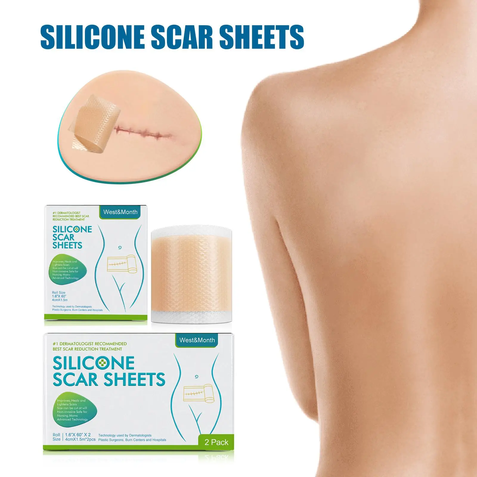 ซิลิโคนรอยแผลเป็น Patch ผิวแผ่นซ่อมกําจัด Self-Adhesive Stretch Mark เทป Therapy Patch Burn สิวรอยแผลเป็น Skin Care