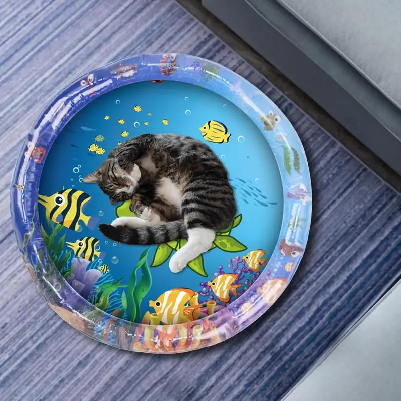 Sensor Water Playmat Cat Toy Cat Toys For Bored Indoor Cats Turtle Design Cat Toys For Indoor Play Pet Cooling Mat Innovative