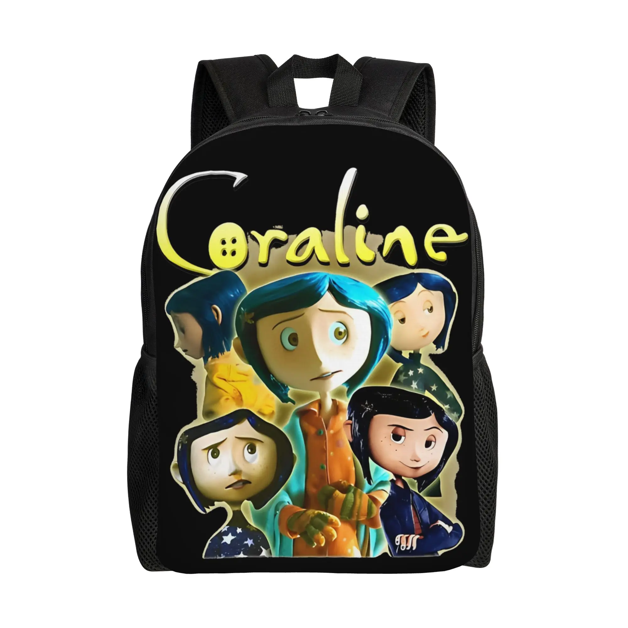 

Halloween Horror Coraline Fashion Backpack Lightweight High School Business Daypack for Men Women Laptop Computer Shoulder Bag