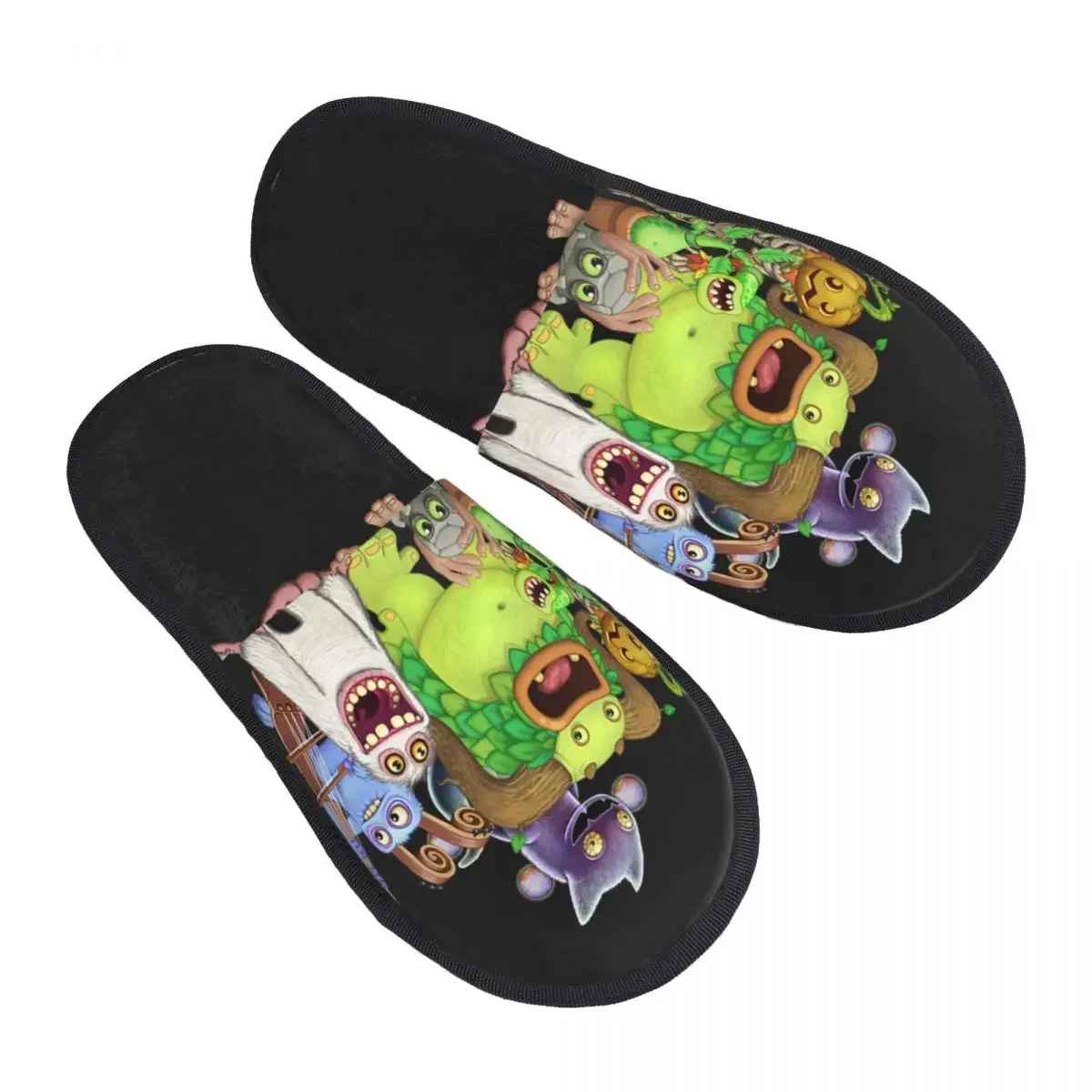 My Singing Monsters House Slippers Women Soft Memory Foam Kawaii Cartoon Anime Game Slip On Bedroom Slipper Shoes