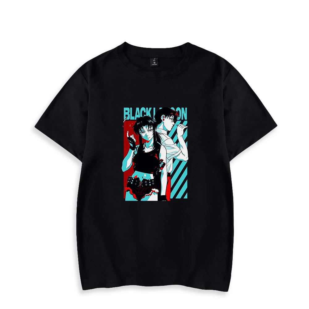 Camisetas con estampado gráfico de LAGOON Revy para hombre, ropa de calle Harajuku, de Manga, de verano, 2022