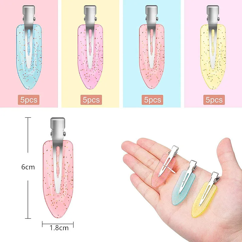 10/20PCS No Trace Hair Clips Handmade DIY Homemade Cream Gel Material Duckbill Clip Bottom Clip Bangs Clip Wash Side Clip Female