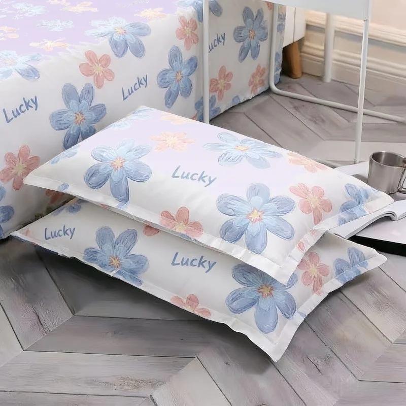 Internet celebrity pillowcase set of 2 single ins cute leather decorative throw pillow cover for sofa bed