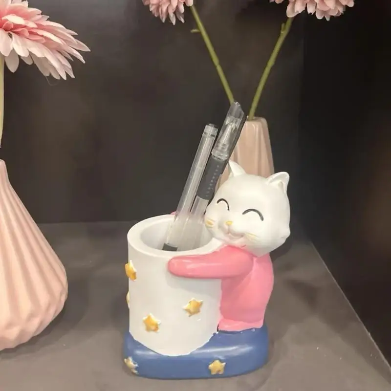 

T4MD Mini Mini Flower Pots Mini Plass Succulents Плесени Прекрасная кошачья держатель для карандаша уникальный подарок для