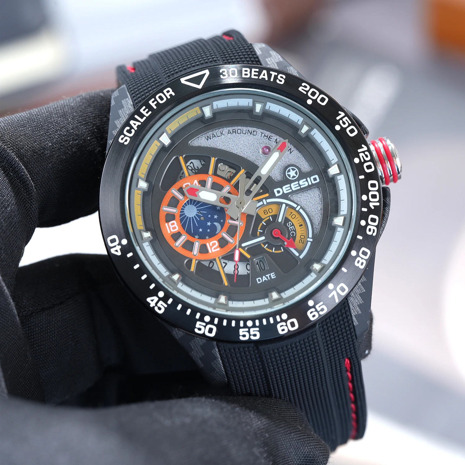 Deesio Men's Automatic Mechani - Skeleton Mechanical Watch ulasan dan harga