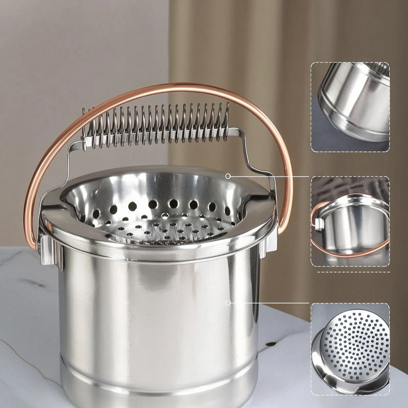 Brush Washing Container with Lid Stainless Steel Paint Brush Washer with Lid Portable Multifunctional for Artists