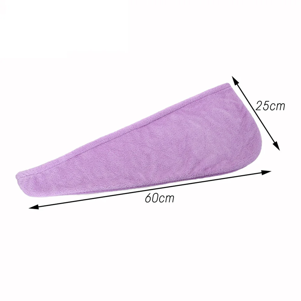 Drying Hair Towel Dry Hair Cap Microfiber Hair Drying Wrap Strong Water Absorbent Triangle Shower Hat Wiping Hair Towel Tool