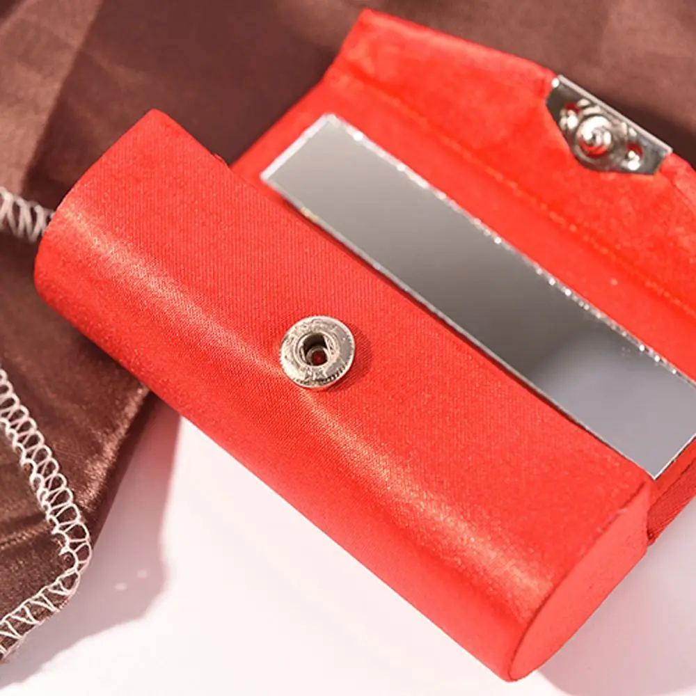 Color Cloth Material Design with Mirror Packing Boxes Cosmetic Bags Lipstick Holder Packaging Box Lipstick Case Lipstick Box