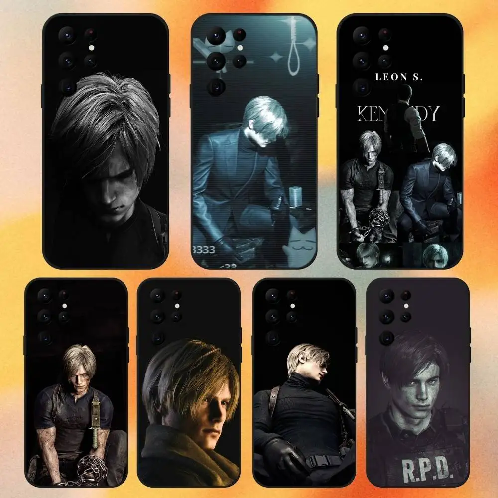 

Leon Kennedy Resident Evil 4 Phone Case For Samsung S 25,24,23,22,30,21,10,9,Ultra,Plus,Lite,FE,4,5G Black Soft Case